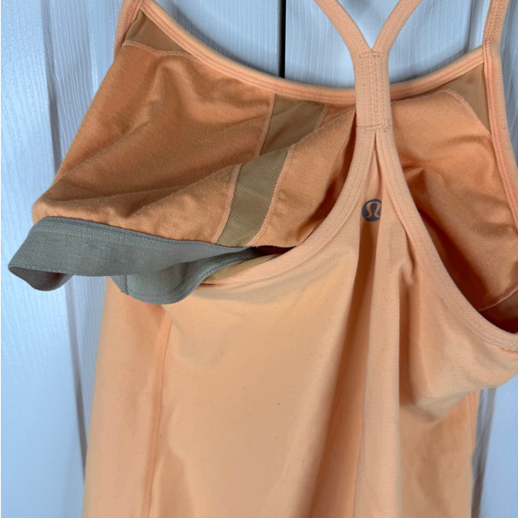 Women's Lululemon Orange Power Y Tanic Workout Tank Top Size 6 - Picture 7 of 7